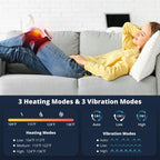 Medcursor Knee Massager, Cordless Heated Knee Massager with 3 Heating Levels, 3 Vibration Modes, LED Screen & Adjustable Straps,
