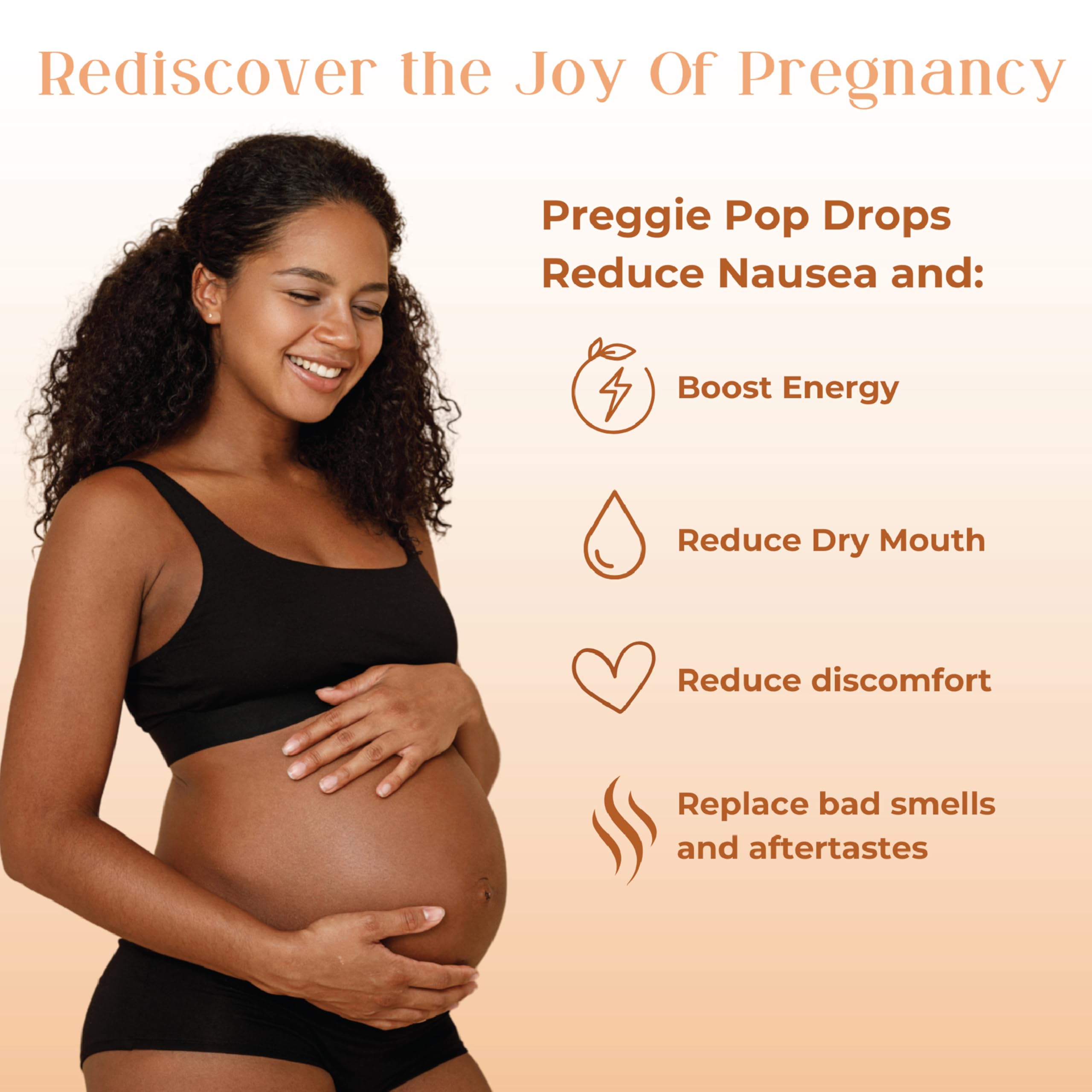 Preggie Pop Drops Pregnancy Nausea Relief Morning Sickness Candy with Essential Oils for Pregnant Women - Natural Raspberry, 32