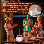 BOHOFAM Aromatherapy Essential Oil Diffuser 360ML,Volcano Diffuser/Humidifier, 2Mist Mosdes : Flame and Volcano, Included 50ML H