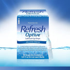 Refresh Optive Lubricant Eye Drops Non-Preserved Tears, 30 Single-Use Containers, 0.01 fl oz (0.4 mL)