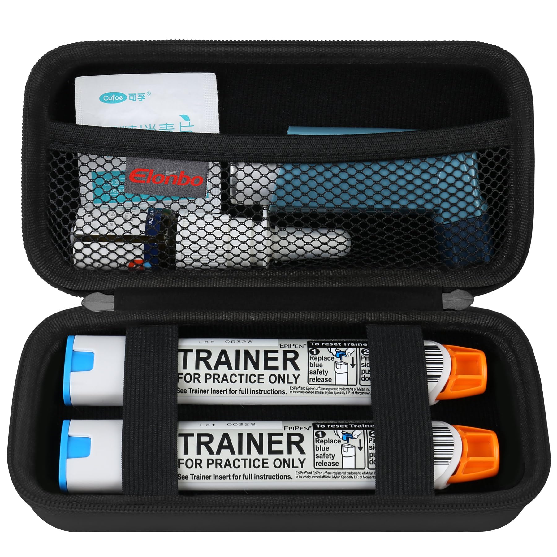 Elonbo EpiPen Carrying Case, Travel Medicine Kit for 2 Epi Pens or Auvi Q, Ventolin Inhaler, Nasal Spray, Allergy Meds, Diabetic