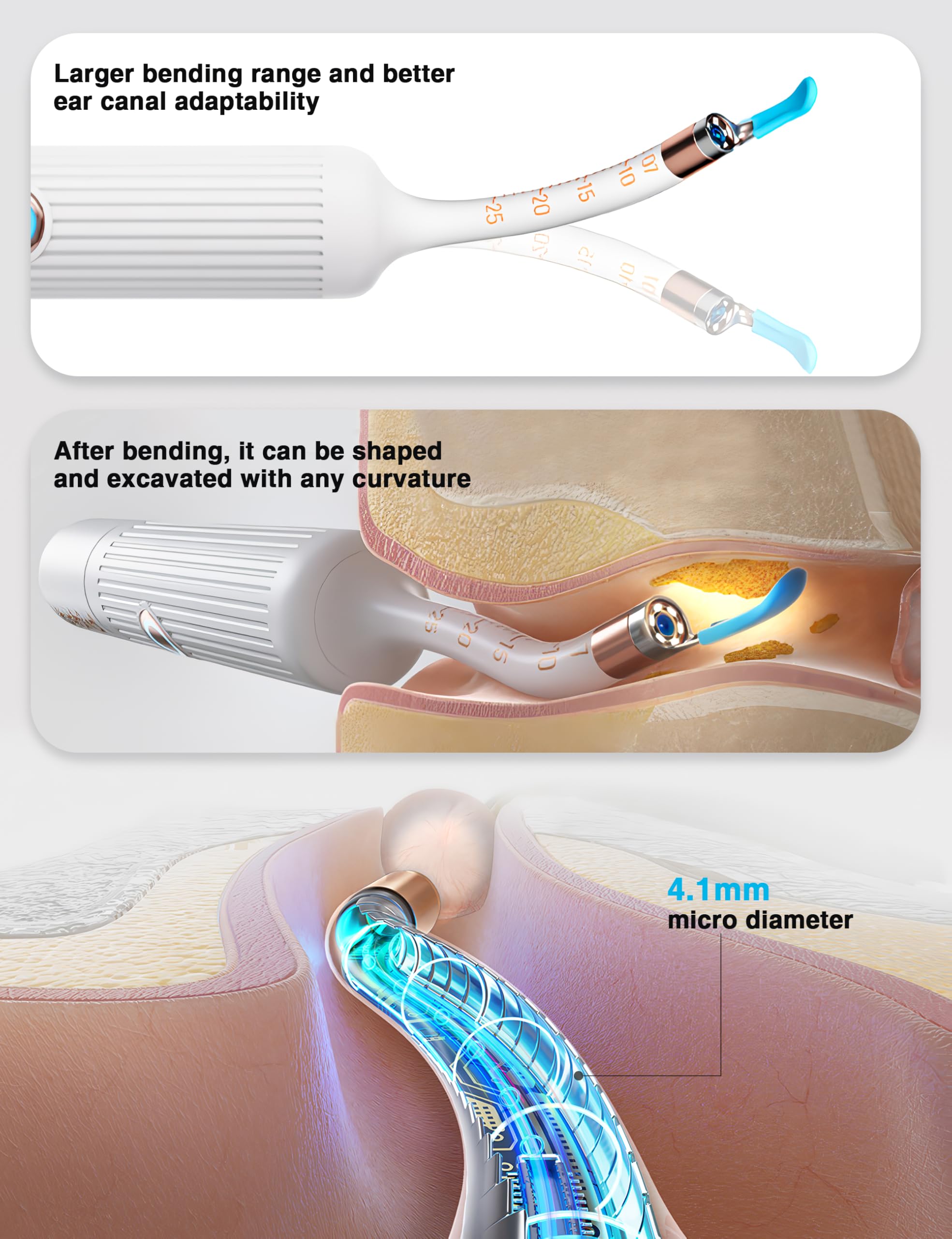 BEBIRD Earsight Plus Ear Wax Removal Tool Camera with HD Visual Otoscope, Smart WiFi Earwax Cleaner Kit, Safe Silicone Flexible