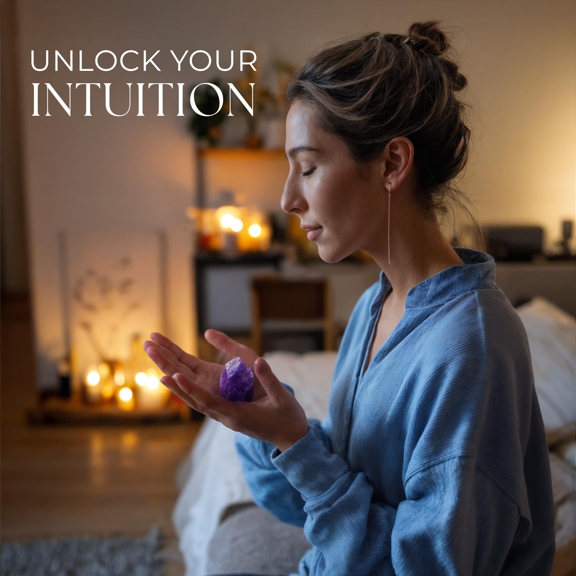 Anima Amethyst Crystal - Large 1.6-2 Deep Purple Natural Raw Amethyst Stone for Peace, Clarity, Sleep & Intuition - Ethically So