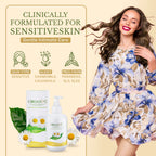 Organyc Feminine Intimate Wash for Sensitive Skin with Chamomile, Free from Chlorine, Parabens, SLS/SLES, and Synthetic Perfumes