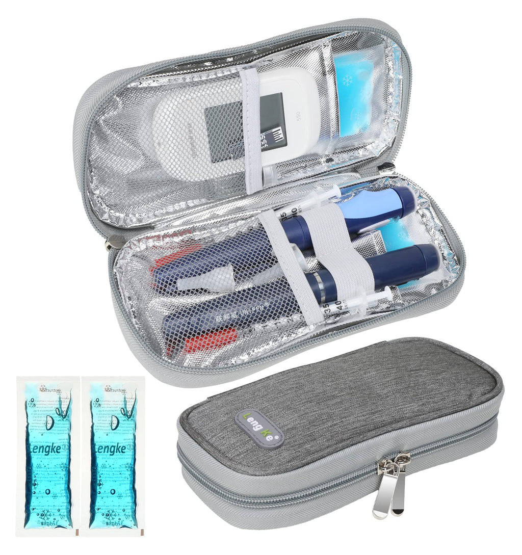 YOUSHARES Insulin Cooler Travel Case, Diabetic Medication Organizer with 2 Ice Packs for Insulin Pens and Other Diabetic Supplie