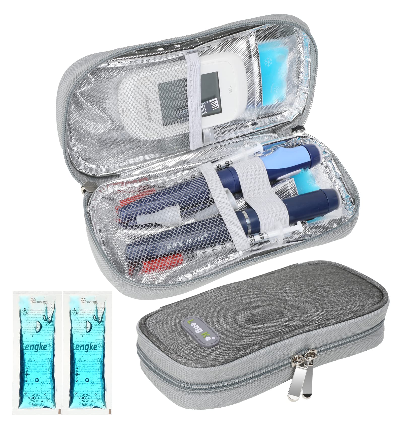 YOUSHARES Insulin Cooler Travel Case, Diabetic Medication Organizer with 2 Ice Packs for Insulin Pens and Other Diabetic Supplie
