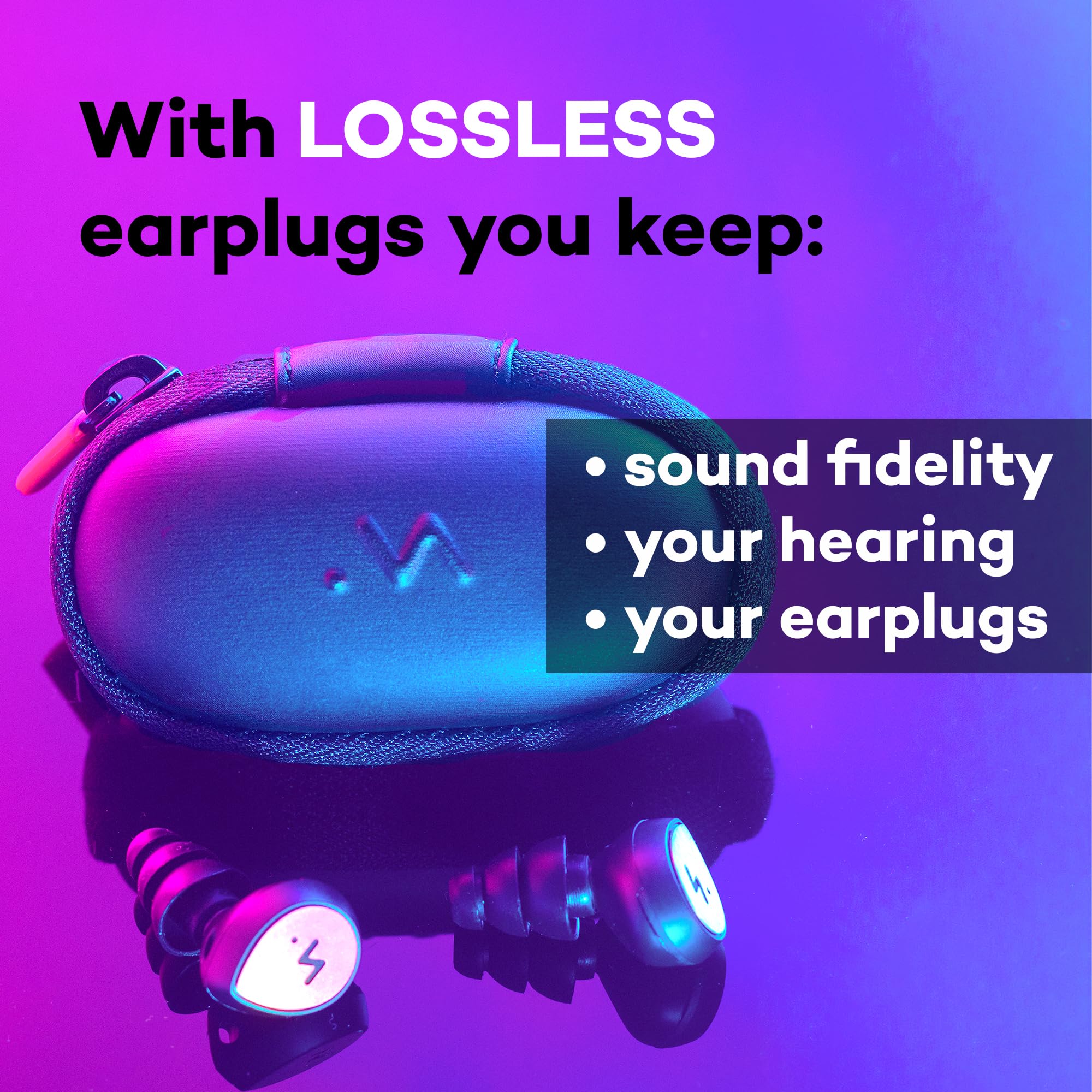 Minuendo LIVE earplugs High Fidelity acoustic hearing protection for Concerts, Clubbing, Festivals, Musicians, DJs | Reusable wi