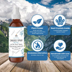 SOUL STICKS White Sage with Pearl Smudge Spray - 3.5oz Smokeless Energy Mist - Quartz Crystal & Pearl Infused Aura Cleanser - Sp