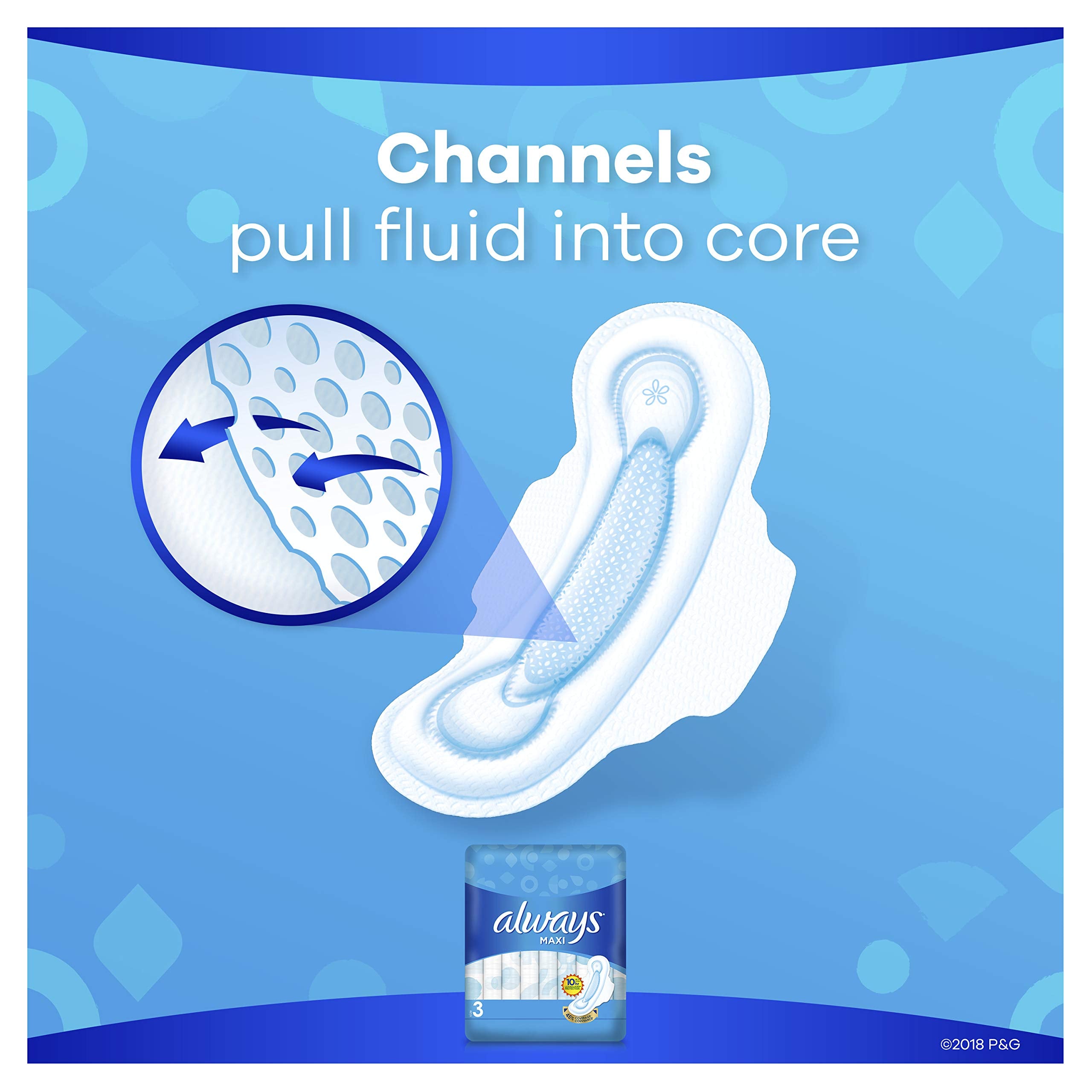 Always Maxi Pads, with Flexi-Wings, Size 3, 26 Count