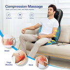 COMFIER Shiatsu Neck Back Massager with Heat,2D/3D Massage Chair Pad with App Control,Deep Tissue Kneading Massage Chair Pad wit