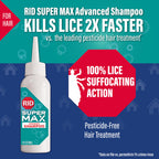 RID Super MAX 5-in-1: Hair & Home Complete Lice Treatment Kit, Kills Super Lice & Eggs in Hair & Home, 3.4 FL OZ Lice Shampoo +