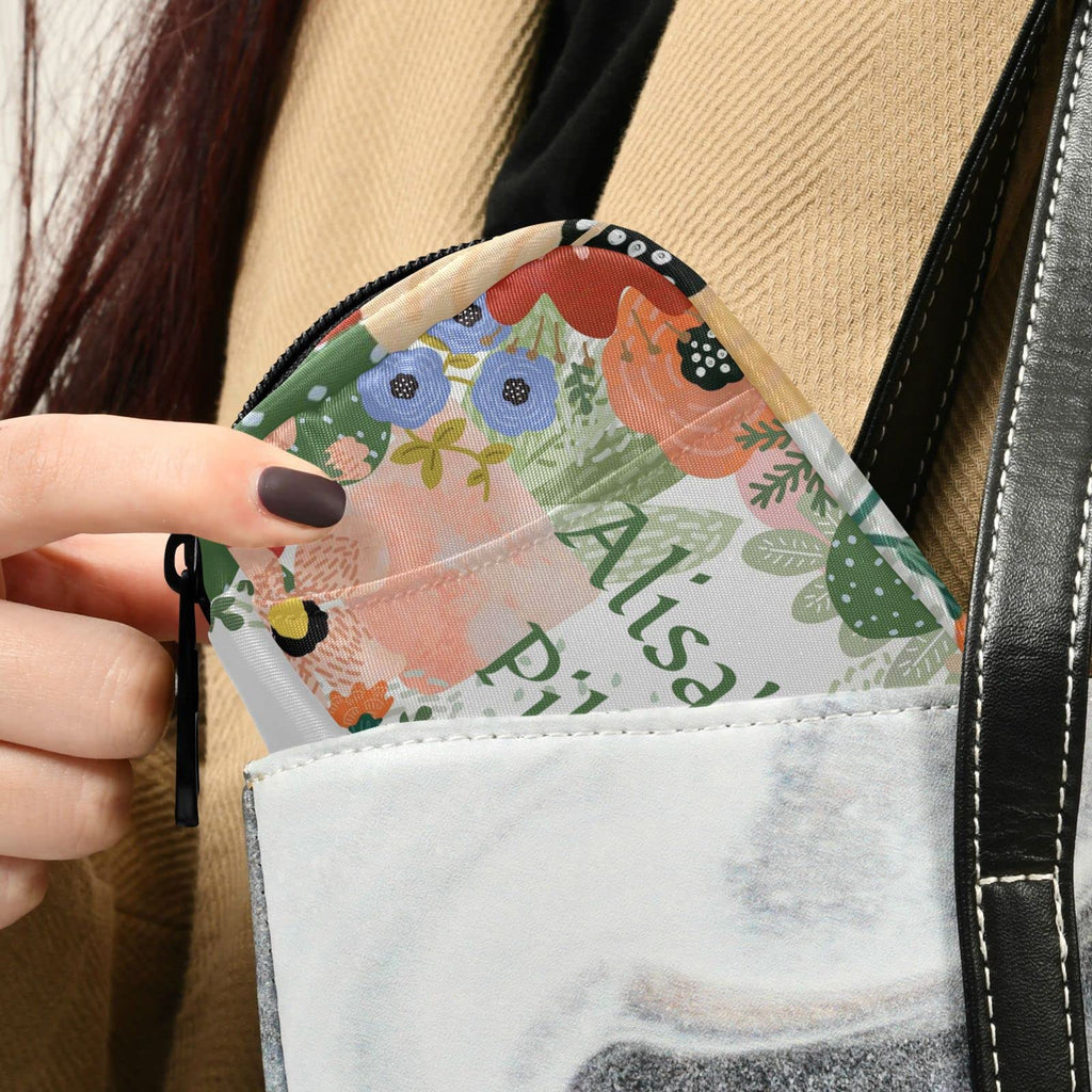 Custom Pill Box 7 Day Pill Case Bag Cactus Flowers Personalized Name Travel Pill Organizer Bag with Zipper Portable Weekly Case