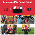 Aoldersson 520 Piece Large First Aid Kit - Emergency Survival Kit for Car, Home, Camping, and Travel - Compact Medical Kit for R