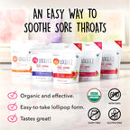 Lolleez Organic Lollipops for Sore Throat Relief - Perfect for Soothing A Sore Throat While Tasting Great - Watermelon, 2-Pack (
