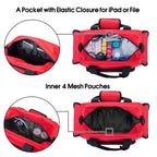 Trunab Home Health Nurse Bag Empty, Portable Medical Supplies Shoulder Bag for Hospice, Home Visit, Hospital Interns, Red, Bag O