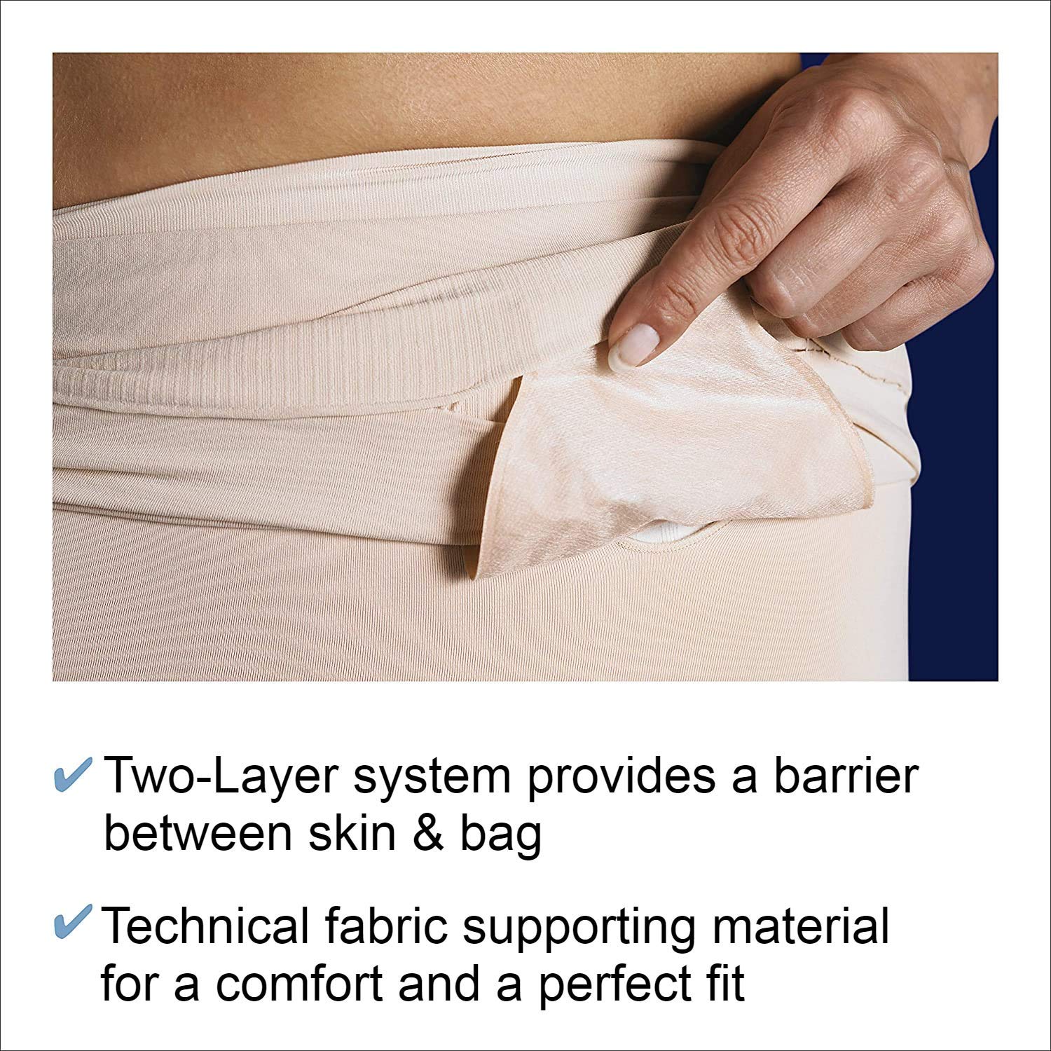 Corsinel StomaSafe Plus Ostomy/Hernia Support Garment Light by TYTEX (White, S/M) 33.5 - 44 Hip