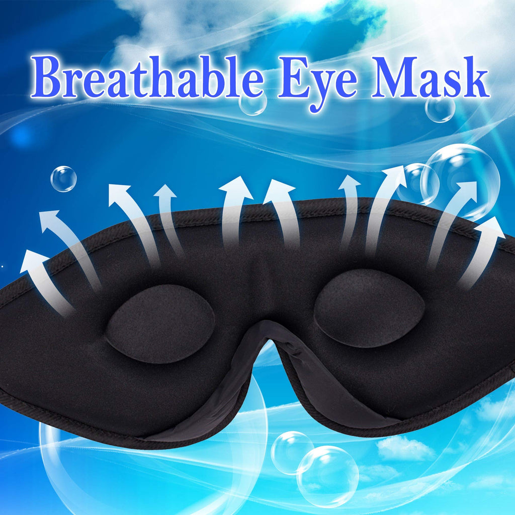 Sleep Mask for Kids with Blockout Light - Memory Foam 3D Contoured Eye Mask - Eye Cover & Travel Sleep Mask, Blindfolds for Kids
