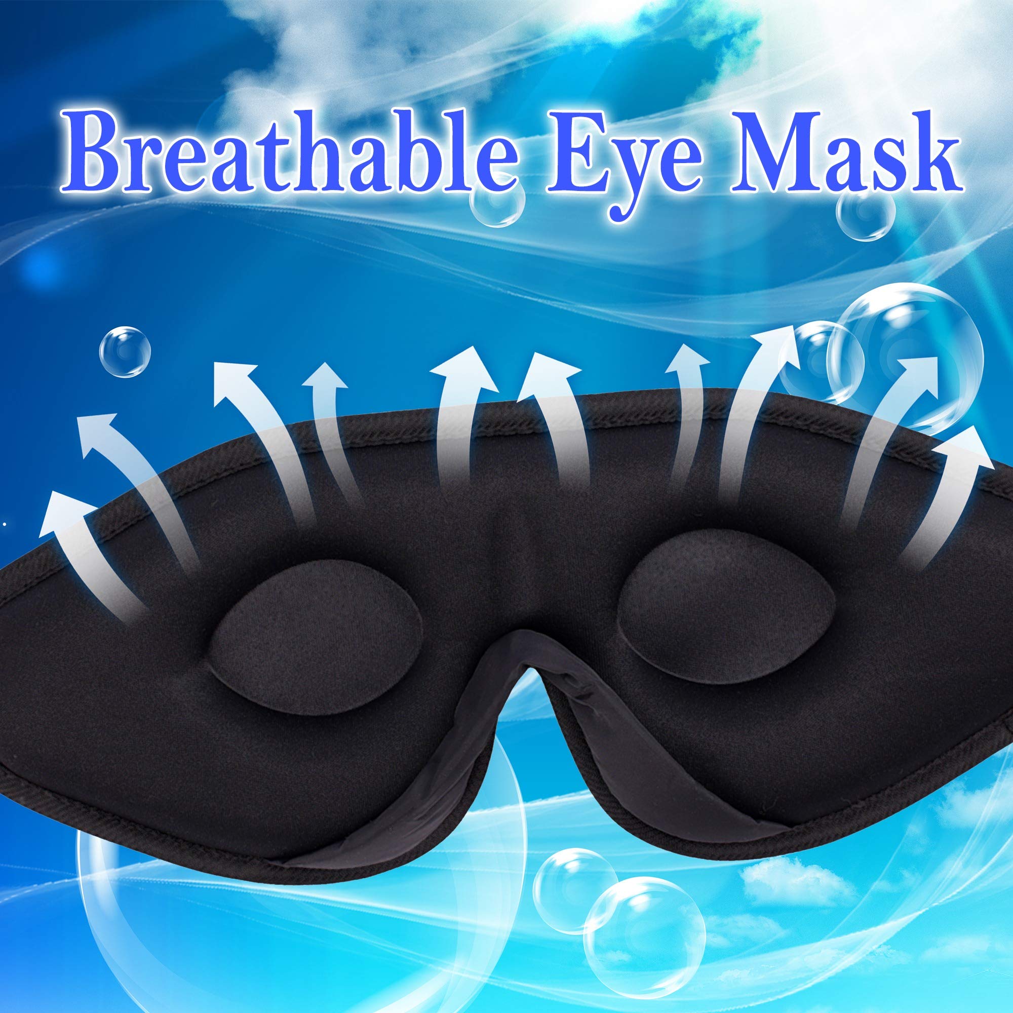 Sleep Mask for Kids with Blockout Light - Memory Foam 3D Contoured Eye Mask - Eye Cover & Travel Sleep Mask, Blindfolds for Kids