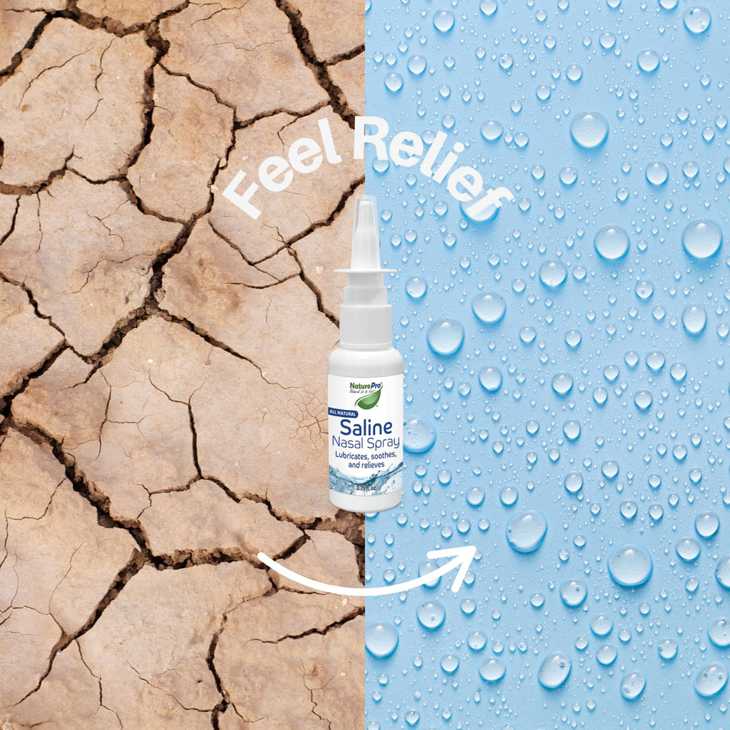 NaturePro All Natural Saline Nasal Spray, 0.75 fl. oz., Kosher, Dual Salt Moisturizing Formula