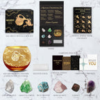 Aovila Aquarius Birthday Gifts for Women - Aquarius Candle Holder Crystals Birthstones Gifts Box Set - Zodiac Gifts Astrology Ho