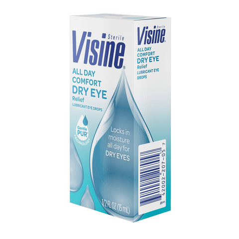 Visine All Day Comfort Dry Eye Relief Eye Drops for Up to 10 Hrs of Comfort, 0.5 fl. oz