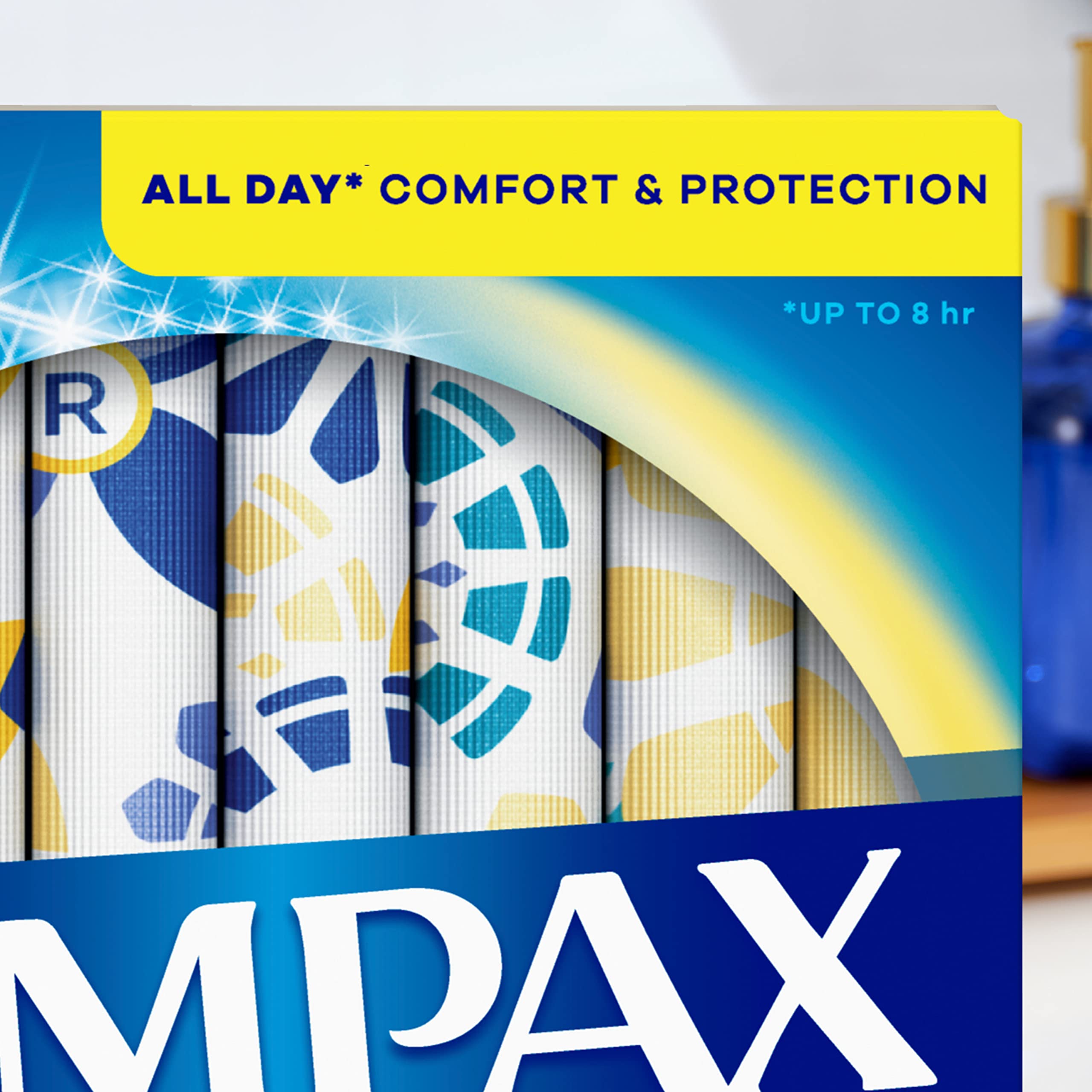 Tampax Pearl Plastic Unscented Tampons, Regular Absorbency, Blue, 18 Count