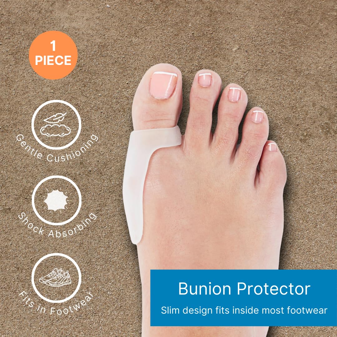 NatraCure Big Toe Bunion Guard - Gel Pad Bunion Protector Sleeves for Bunion Pain Relief - Bunion Protector for Friction, Pressu