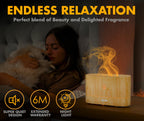 Colorful Aromatherapy Essential Oils Diffuser for Home, Quiet Cool Mist Flame Humidifier for Bedroom with Remote, Fire Flame Dif
