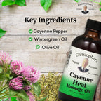 Christophers Original Formulas Cayenne Heat Massage Oil, 4 Fluid Ounce | Warming Sensation for Muscles & Joints | Natural Comfo
