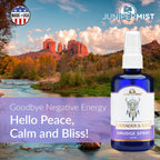 Lavender and Sage Smudge Spray (4oz) Calm & Clear - Smudge Mist for Cleansing Negative Energy - Smokeless Sage Water Spiritual R