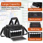 OUUTMEE Medicine Storage Bag, Pill Bottle Organizer with Portable Small Pouch, Medication Bottle Organizer Empty with Shoulder S