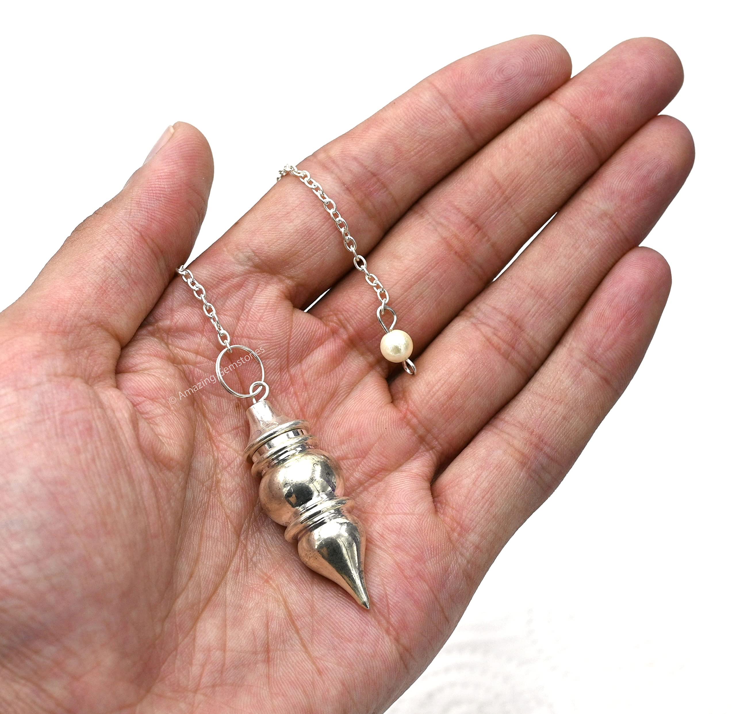 Amazing Gemstone Healing Metal Pendulums for Divination, Silver Tear Drop Steel Copper Pendulum High Energy Pendulo de Bronce Pe