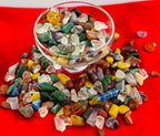 Indian Consigners Natural Crushed Polished Tumbled Gem Stone Chips, Decoration & Healing Crystals (Seven Chakra)