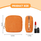 Playexen Period Bag for Teen Girls, Corduroy Sanitary Napkin Storage Bag, Period Pouches Menstrual Pad Bag Tampon Holder for Pur