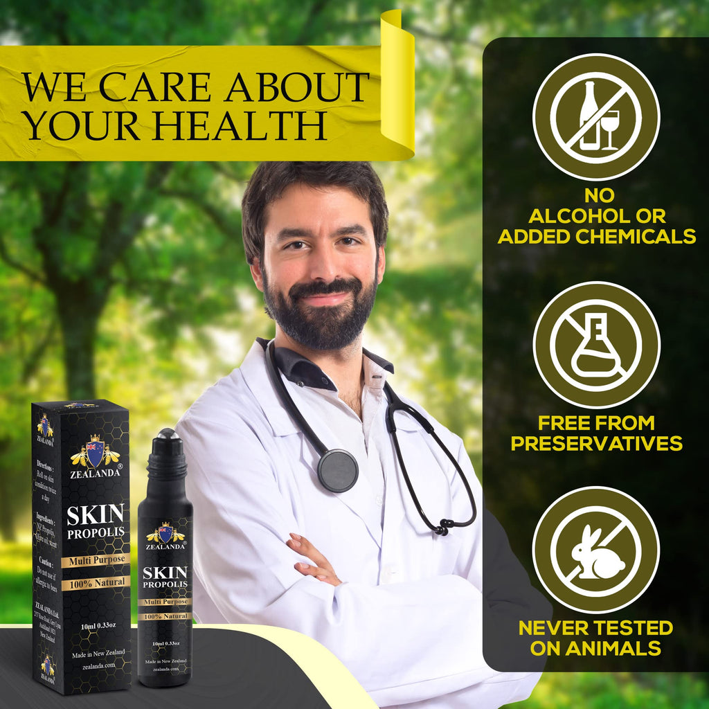 ZEALANDA Skin Propolis, Multi Purpose 100% Natural, Alcohol-Free for Acne, Pimple, Eczema, Callus, Sunspot,Skin Rash, Insect Bit