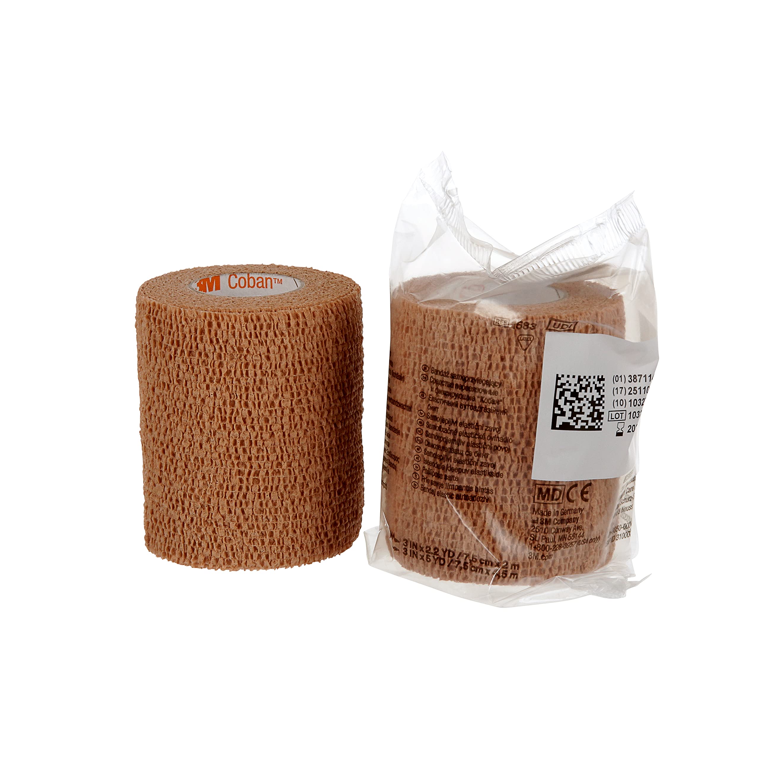 3M Coban Self-Adherent Wrap 1583, US Pallet, 3 Inch x 5 Yards, 24 Wraps/Case