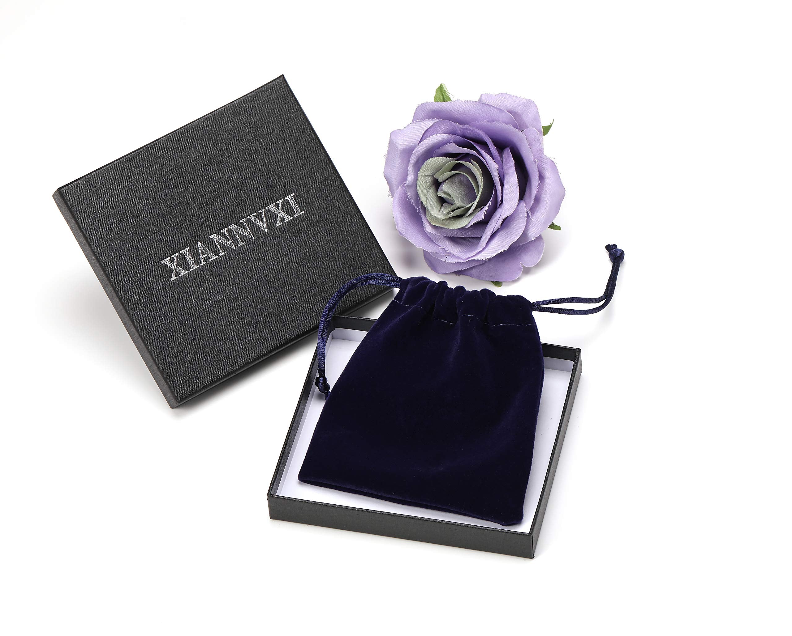 XIANNVXI Black Obsidian Healing Crystal Stone Necklace Spirtual Pyramid Gemstone Pendant Necklaces Adjustable Rope Natural Reiki