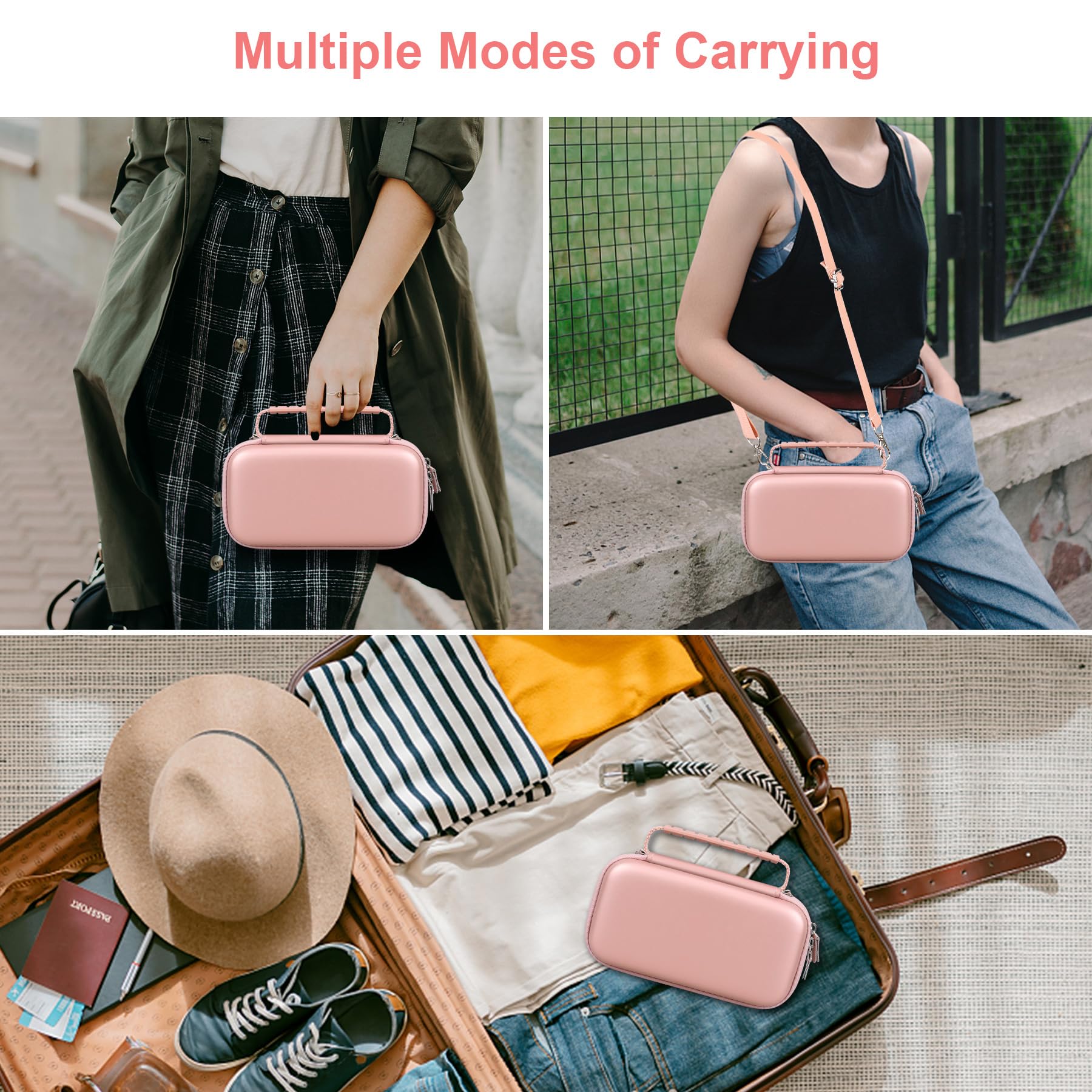 Canboc Carrying Case for Asthma Inhaler, Handheld Spacer for Adults and Kids, Mask, Inhaler Spacer Bag with Removable Shoulder S