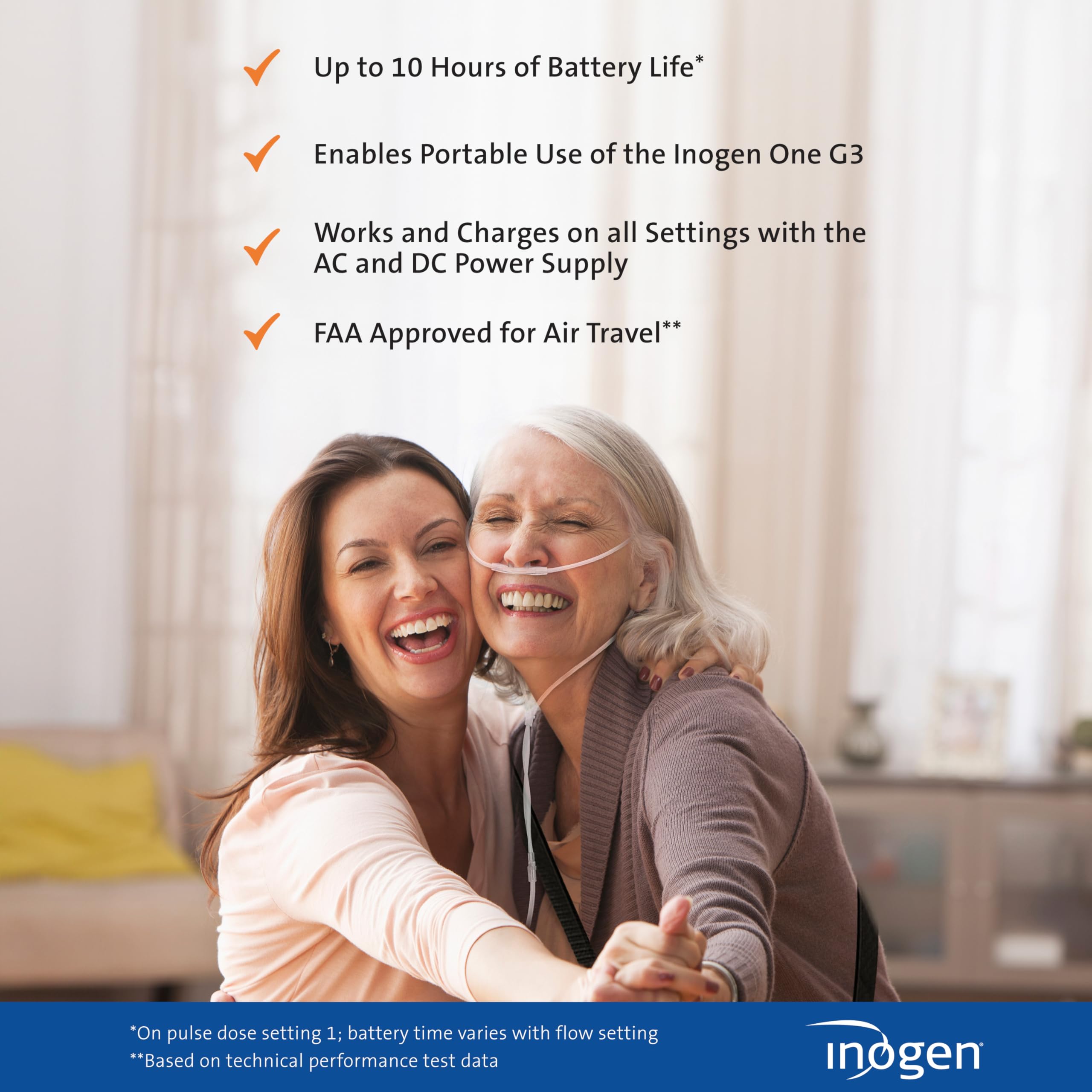 Inogen One G3 Extended (16-cell) Battery - Portable Replacement Battery - for the Inogen One G3-2.3 lb. and 8.75 x 3.0 x 1.98 in