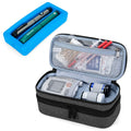 LUXJA 2 Layers Insulin Case with an Ice Pack - Holds 6 Vials (10ml) or 2 Insulin Pens, Diabetic Bag with Supplies Storage Pocket