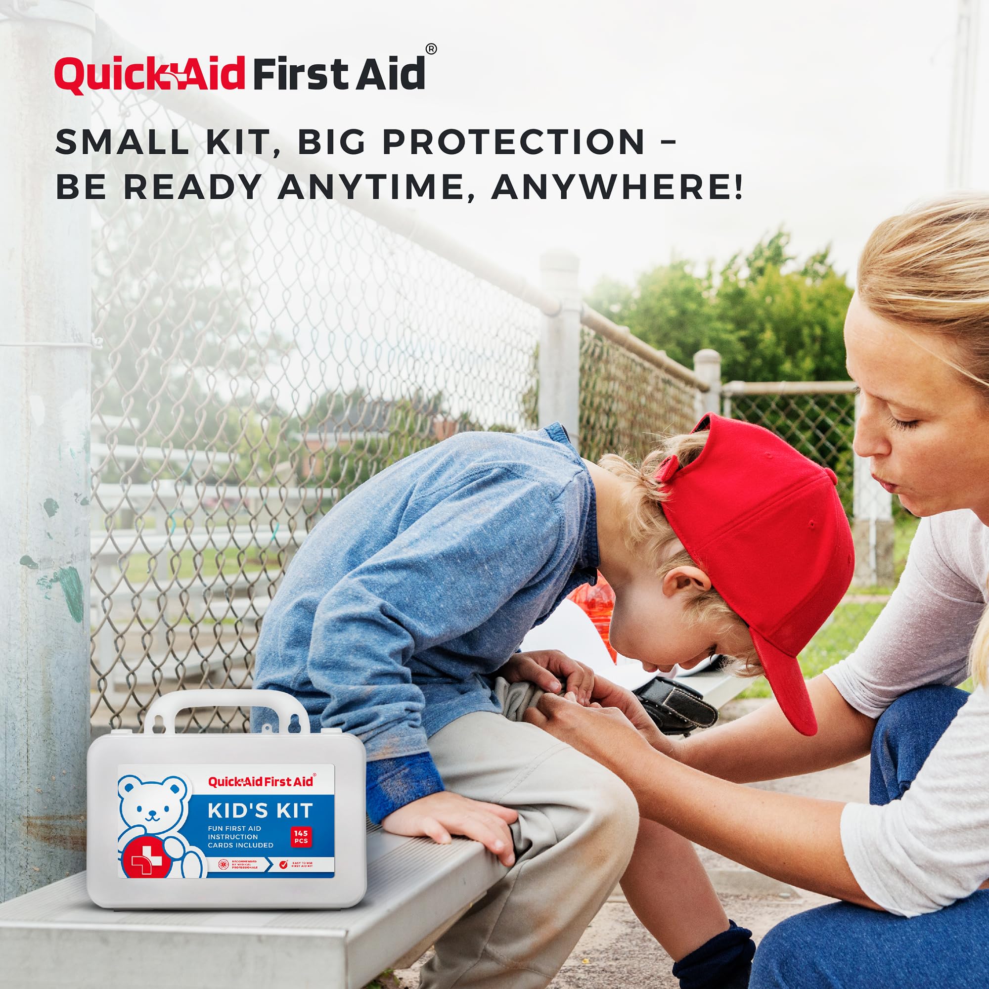 Kids First Aid Kit for Home/Business, Mini Travel First Aid Kit | HSA/FSA Eligible Emergency Kit | Small First Aid Kit for Car |