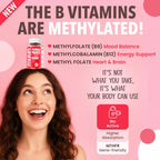 Muun Women's Multivitamin Gummy 60 Ct, Methylated B-Complex, Beauty & Energy - Sugar Free, Low Iron, Folate, Biotin, Inositol, V
