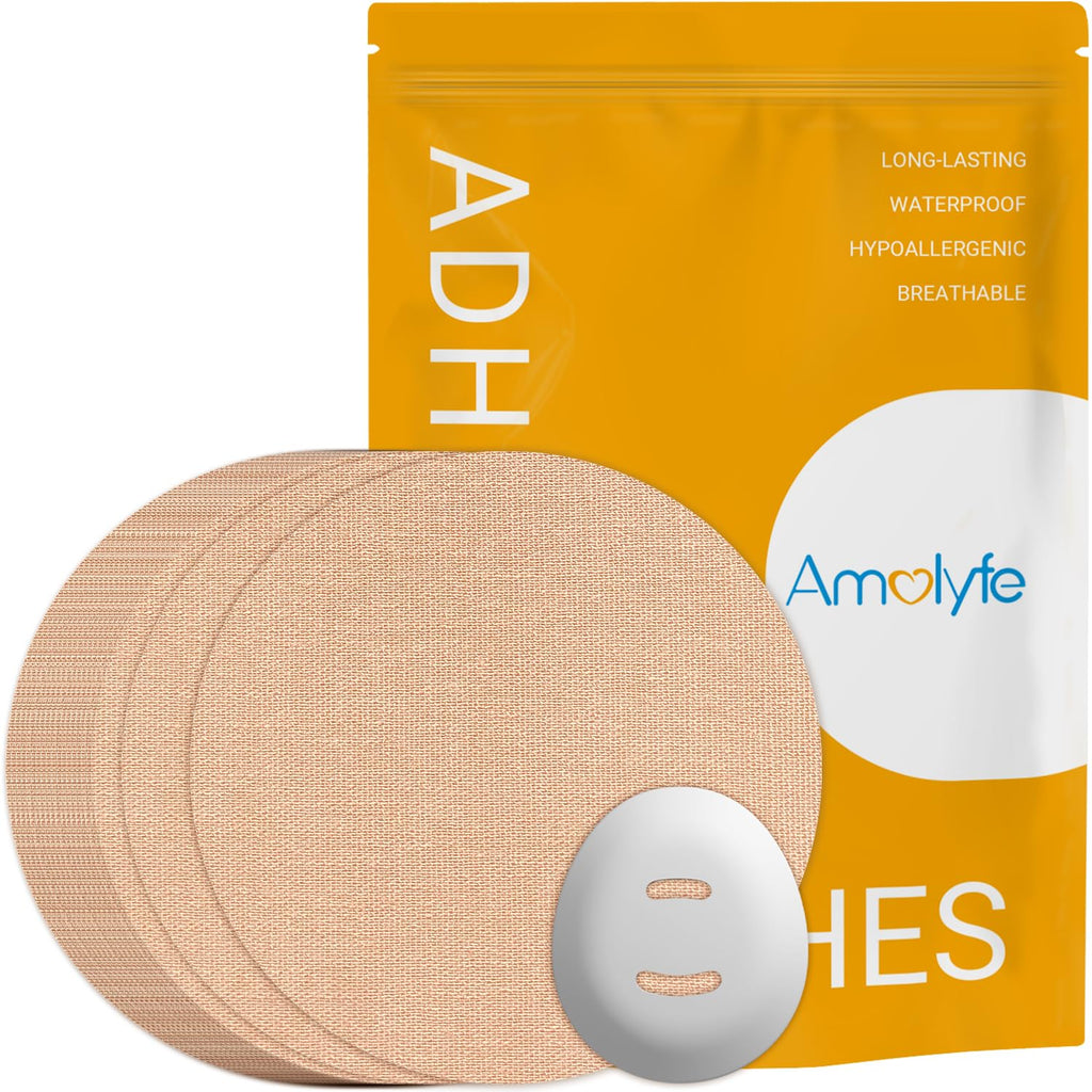 Amolyfe Dexcom G7 Overpatches, 20 pcs Dexcom G7 & Stelo Adhesive Patches Waterproof, 1 pc Reusable Protective CGM Sensor Cover, 