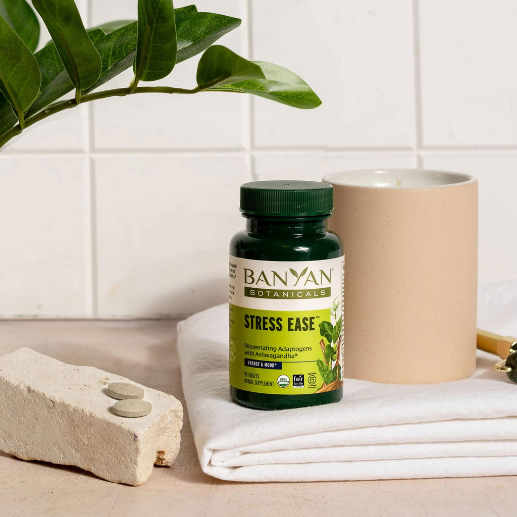 Banyan Botanicals Stress Ease - Organic Herbal Supplement for Stress & Fatigue* - with Ayurvedic Adaptogen Ashwagandha (Withania