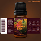 Sz Essentials - Pumpkin Spice Essential Oil for Diffuser and Humidifier - 100% Pure and Natural - Rich Pumpkin Spice Scent, with