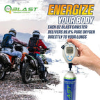 O2 Blast - Pure Oxygen Supplement, Quick Recovery for Exercise and Focus, Sanitary flip top Cap (4 Liter Oxygen Canisters - 6 Pa