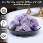 Crocon 1LB Amethyst Rough Bulk Natural Stone Raw Stone Tumbling Cabbing Polishing Mining Chakra Balancing Reiki Healing Good Luc