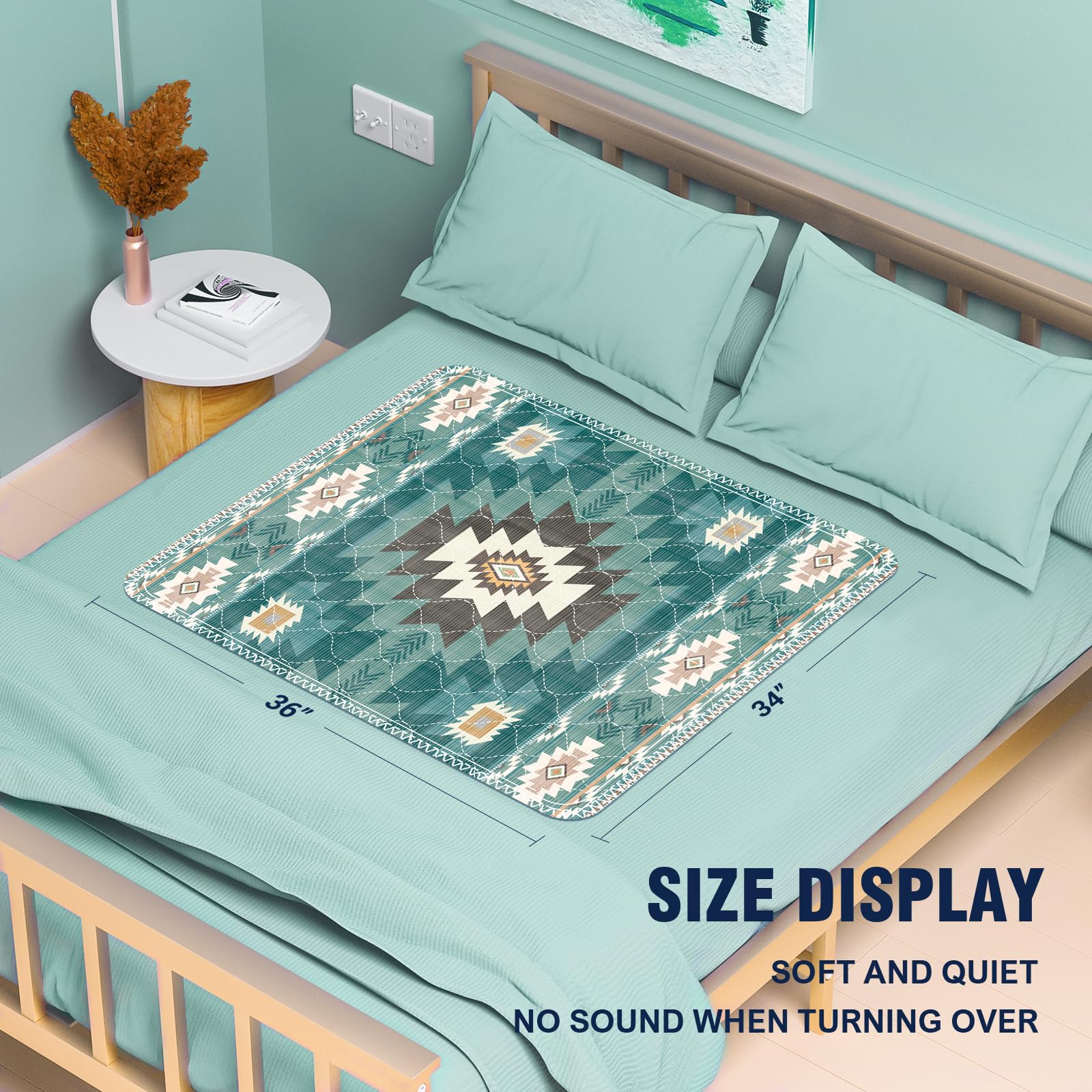 MILDPLUS Printed Washable Bed Pads 34X36 Reusable Underpads Waterproof Mattress Protector Incontinence Bed Pads Pee Pads for Adu