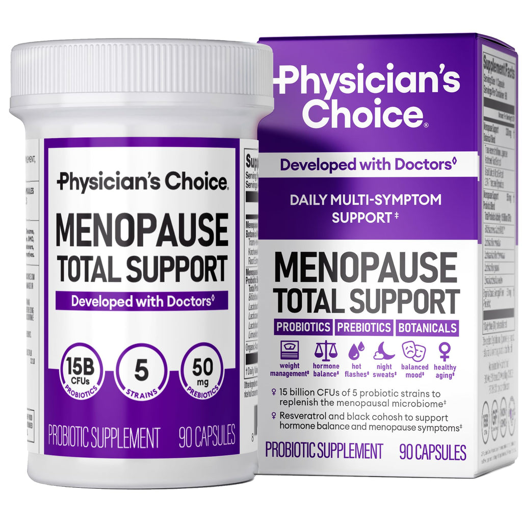 Physicians CHOICE Menopause Probiotic Supplement for Women - Supports Hormone Balance, Hot Flashes, Night Sweats, Weight Manage