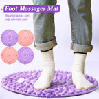 Threlaco 4 Pack Foot Massager Mat Foot Reflexology Pad with Magnetic Relaxation Massage Feet Pressure Point Pad Anti Fatigue Wal